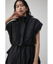 【PLUS】CROPPED MILITARY SHIRT VEST/【PLUS】クロップドミリタリーシャツベスト