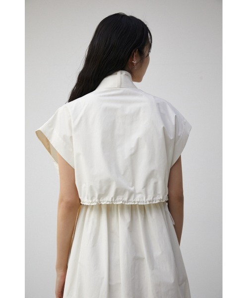 PLUS(プラス)の「【PLUS】CROPPED MILITARY SHIRT VEST/【PLUS】クロップドミリタリーシャツベスト(ベスト・レディース・ホワイト/ブラック・FREE)」の8枚目の写真