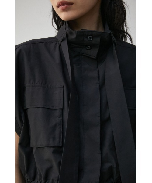 PLUS(プラス)の「【PLUS】CROPPED MILITARY SHIRT VEST/【PLUS】クロップドミリタリーシャツベスト(ベスト・レディース・ホワイト/ブラック・FREE)」の20枚目の写真