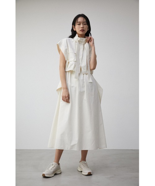 PLUS(プラス)の「【PLUS】CROPPED MILITARY SHIRT VEST/【PLUS】クロップドミリタリーシャツベスト(ベスト・レディース・ホワイト/ブラック・FREE)」の14枚目の写真