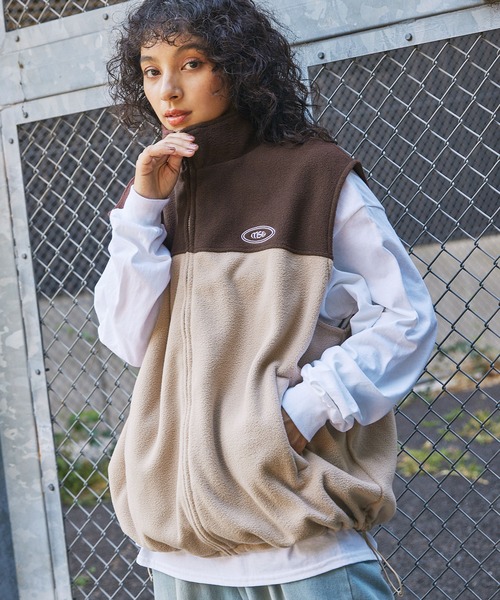 MSG（エムエスジー）の「ワンポイント刺繍ロゴ配色 ナイロン バルーンベスト（ベスト・メンズ・ブラック系/ブラック×ベージュ/グリーン/ブラック/グレー/ネイビー/ブラウン系その他/グレー系その他/ブラック系その他2/ベージュ系その他/ホワイト系その他/ブラック系その他/ホワイト系/ブラウン系/カーキ系/ブラック系3/ブラック系2/グレー系/ブラック系4/ブラック系5/ブラック系1/グレー系1/ネイビー系1/ワイン系1・L/M/S/XL）」の17枚目の写真