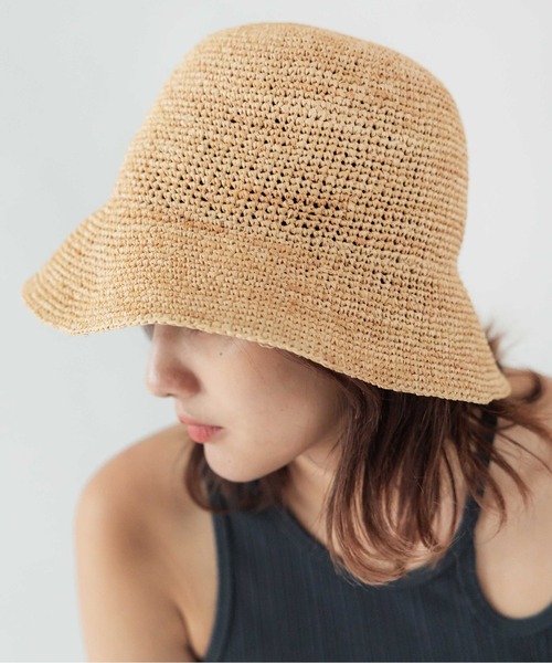 CONTROL FREAK / CTFK(コントロールフリーク)の「【CONTROL FREAK】ラフィアバケットハット 224-110718(ハット・レディース・ブラック/ブラウン・FREE)」の3枚目の写真