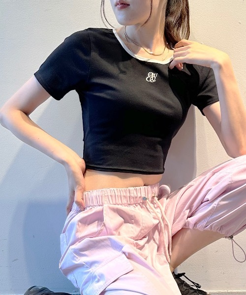 one way(ワンウェイ)の「バックリボンリンガーロゴTシャツ(Tシャツ/カットソー・レディース・ホワイト/ピンク/ブラック/グレー/ブラウン・FREE)」の3枚目の写真