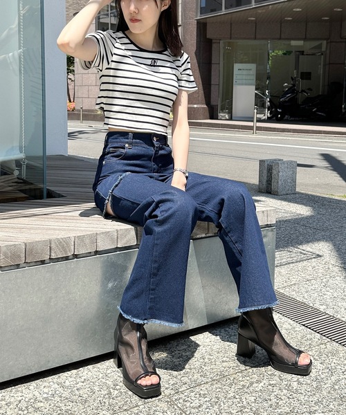 one way(ワンウェイ)の「バックリボンリンガーロゴTシャツ(Tシャツ/カットソー・レディース・ホワイト/ピンク/ブラック/グレー/ブラウン・FREE)」の21枚目の写真