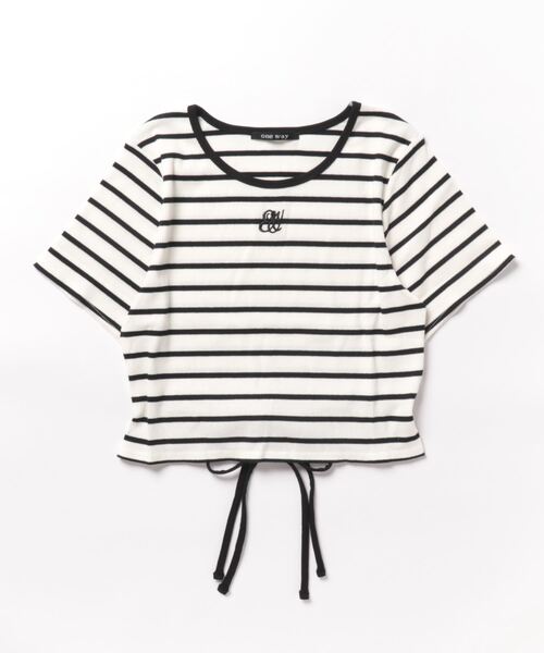 one way(ワンウェイ)の「バックリボンリンガーロゴTシャツ(Tシャツ/カットソー・レディース・ホワイト/ピンク/ブラック/グレー/ブラウン・FREE)」の8枚目の写真