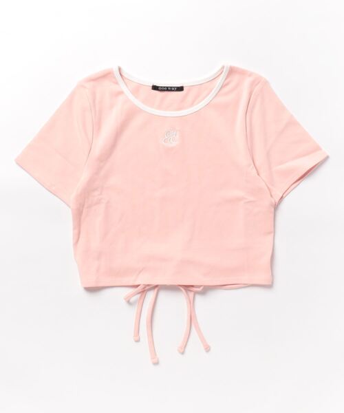 one way(ワンウェイ)の「バックリボンリンガーロゴTシャツ(Tシャツ/カットソー・レディース・ホワイト/ピンク/ブラック/グレー/ブラウン・FREE)」の9枚目の写真