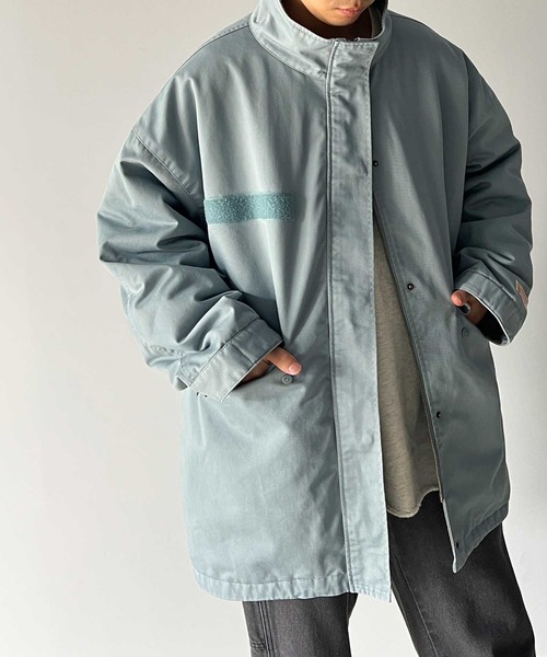 Java（ジャバ）の「《JAVAジャバ 別注》クールなこなれスタイルを演出。大人のミリタリーコート（ミリタリージャケット・メンズ・グレイッシュブルー/ベージュ/ブラック・SMALL/MEDIUM/X-LARGE/LARGE）」の10枚目の写真