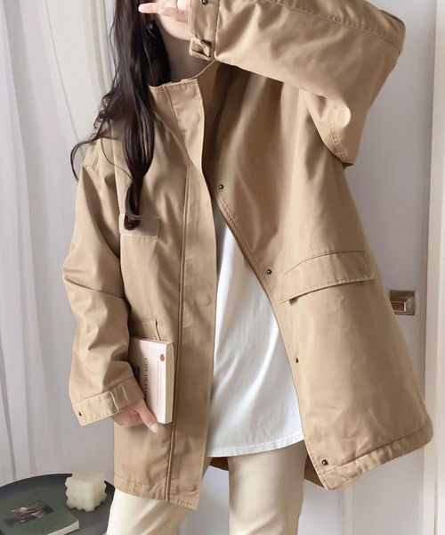 Java（ジャバ）の「《JAVAジャバ 別注》クールなこなれスタイルを演出。大人のミリタリーコート（ミリタリージャケット・メンズ・グレイッシュブルー/ベージュ/ブラック・SMALL/MEDIUM/X-LARGE/LARGE）」の5枚目の写真