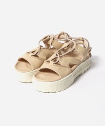 定価10450　PUMA　プーマ　厚底　編み上げ　サンダル　ベージュ　23センチ PUMA - 定価10450 PUMA プーマ 厚底 編み上げ サンダル ベージュ