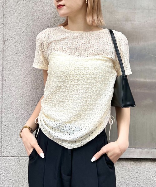 3.3 Field Trip （3.3フィールドトリップ）の「3.3 Field Trip／ハナジャガードT 2961564（Tシャツ/カットソー・レディース・ブルー/ブラック/アイボリー・FREE）」の2枚目の写真