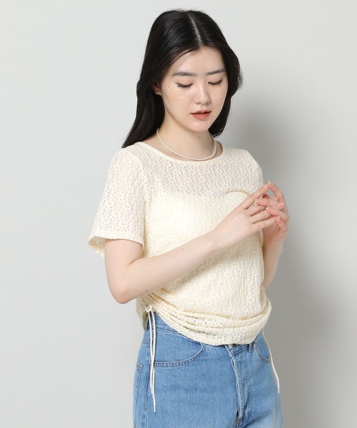 3.3 Field Trip （3.3フィールドトリップ）の「3.3 Field Trip／ハナジャガードT 2961564（Tシャツ/カットソー・レディース・ブルー/ブラック/アイボリー・FREE）」の14枚目の写真