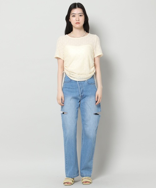 3.3 Field Trip （3.3フィールドトリップ）の「3.3 Field Trip／ハナジャガードT 2961564（Tシャツ/カットソー・レディース・ブルー/ブラック/アイボリー・FREE）」の6枚目の写真