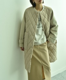 シャギー*タフタキルトロングコート