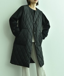 シャギー＊タフタキルトロングコート