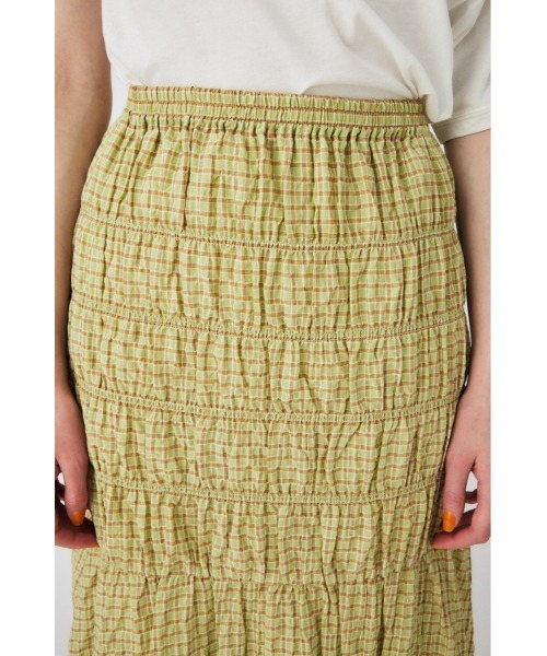 MOUSSY（マウジー）の「SHIRRING スカート（スカート・レディース・グリーン/ブラック・1/2）」の8枚目の写真