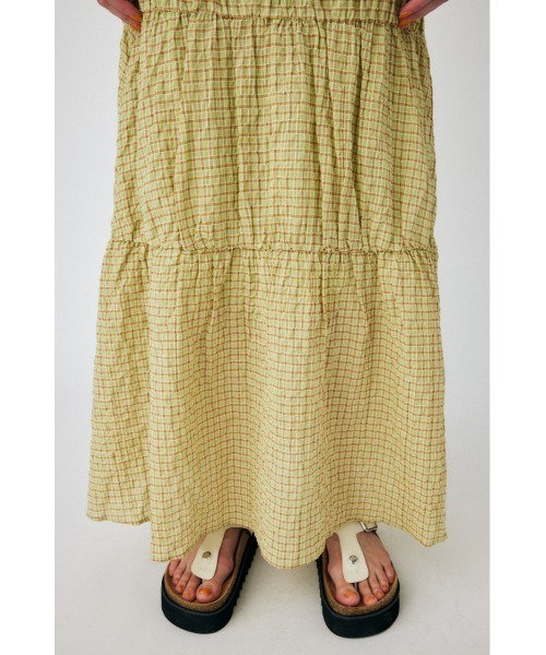 MOUSSY（マウジー）の「SHIRRING スカート（スカート・レディース・グリーン/ブラック・1/2）」の9枚目の写真