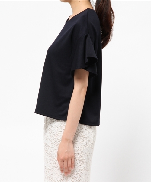 SENSE OF PLACE by URBAN RESEARCH(センスオブプレイスバイアーバンリサーチ)の「フレアスリーブTシャツ(Tシャツ/カットソー・レディース・ホワイト/ブラック/ブルー/ネイビー・FREE)」の13枚目の写真