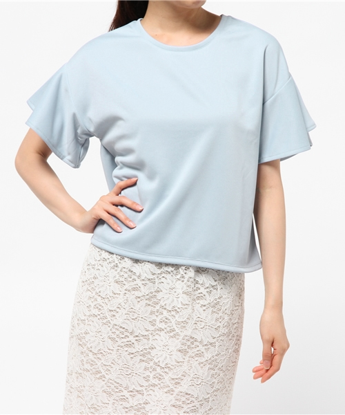 SENSE OF PLACE by URBAN RESEARCH(センスオブプレイスバイアーバンリサーチ)の「フレアスリーブTシャツ(Tシャツ/カットソー・レディース・ホワイト/ブラック/ブルー/ネイビー・FREE)」の10枚目の写真