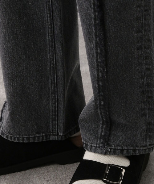 RAGEBLUE（レイジブルー）の「センターフリンジ/デニムフレアパンツ（デニムパンツ・メンズ・ブルー/ダークグレー・MEDIUM/LARGE）」の15枚目の写真