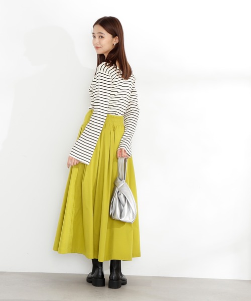 N.（N. Natural Beauty Basic）（エヌエヌナチュラルビューティーベーシック）の「◆ホルターネックフレア袖リブニット（ニット/セーター・レディース・パープル系その他/ホワイト系その他/ブラック系その他・MEDIUM）」の12枚目の写真