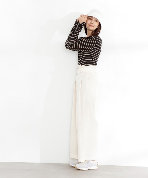 N.（N. Natural Beauty Basic）（エヌエヌナチュラルビューティーベーシック）の「◆ホルターネックフレア袖リブニット（ニット/セーター・レディース・パープル系その他/ホワイト系その他/ブラック系その他・MEDIUM）」の20枚目の写真