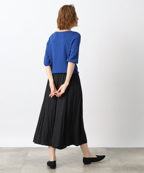 grove(グローブ)の「◆気取らず着れてキレイが叶う!やわらかドライタッチニットパフ袖(ニット/セーター・レディース・ブルー/オフホワイト/ブラック/ホワイト系5/ブラウン系・02/03/01/05/04)」の10枚目の写真