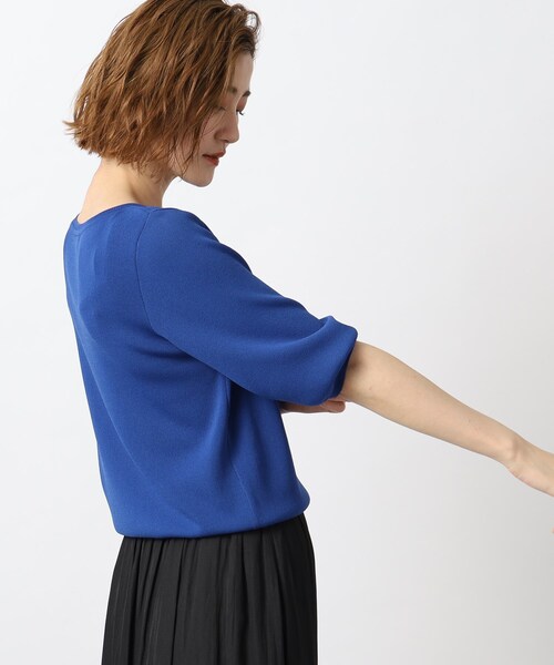 grove(グローブ)の「◆気取らず着れてキレイが叶う!やわらかドライタッチニットパフ袖(ニット/セーター・レディース・ブルー/オフホワイト/ブラック/ホワイト系5/ブラウン系・02/03/01/05/04)」の12枚目の写真