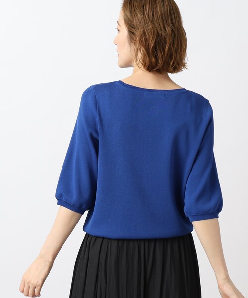 grove(グローブ)の「◆気取らず着れてキレイが叶う!やわらかドライタッチニットパフ袖(ニット/セーター・レディース・ブルー/オフホワイト/ブラック/ホワイト系5/ブラウン系・02/03/01/05/04)」の13枚目の写真