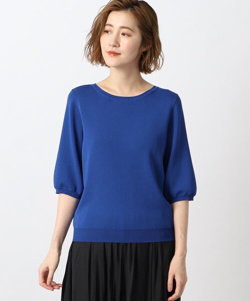 grove(グローブ)の「◆気取らず着れてキレイが叶う!やわらかドライタッチニットパフ袖(ニット/セーター・レディース・ブルー/オフホワイト/ブラック/ホワイト系5/ブラウン系・02/03/01/05/04)」の15枚目の写真