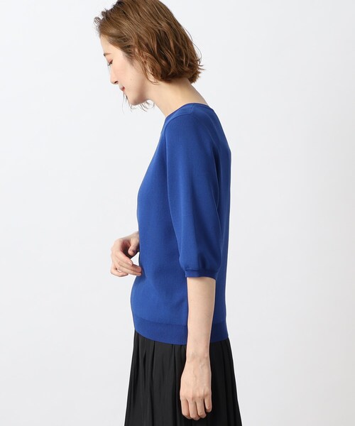 grove(グローブ)の「◆気取らず着れてキレイが叶う!やわらかドライタッチニットパフ袖(ニット/セーター・レディース・ブルー/オフホワイト/ブラック/ホワイト系5/ブラウン系・02/03/01/05/04)」の16枚目の写真