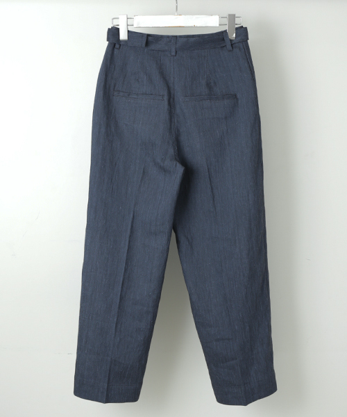 STUDIOUS(ステュディオス)の「ピンタックセミワイドパンツ(その他パンツ・レディース・ホワイト/ブルー・0/1)」の3枚目の写真