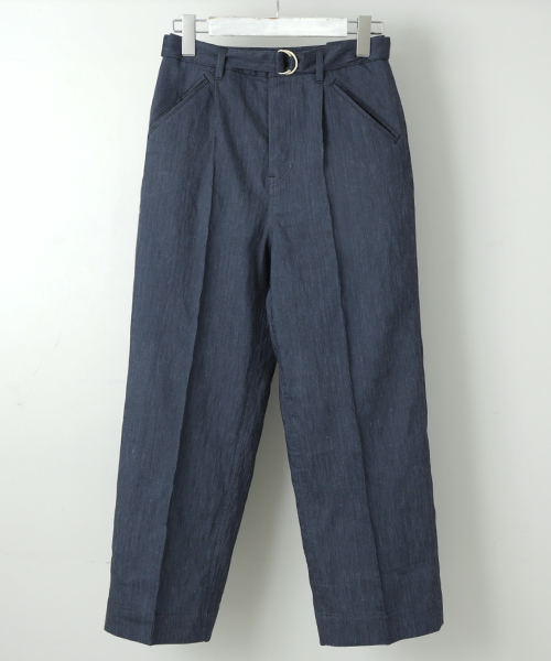 STUDIOUS(ステュディオス)の「ピンタックセミワイドパンツ(その他パンツ・レディース・ホワイト/ブルー・0/1)」の10枚目の写真