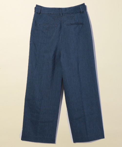 STUDIOUS(ステュディオス)の「ピンタックセミワイドパンツ(その他パンツ・レディース・ホワイト/ブルー・0/1)」の16枚目の写真