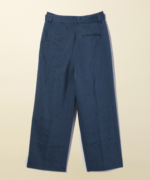 STUDIOUS(ステュディオス)の「ピンタックセミワイドパンツ(その他パンツ・レディース・ホワイト/ブルー・0/1)」の21枚目の写真