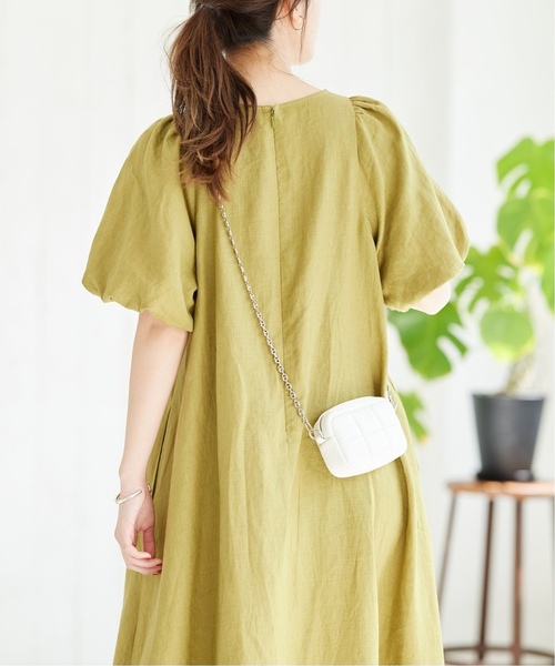 JOURNAL STANDARD(ジャーナルスタンダード)の「《追加2》リネンパフスリーブマキシワンピース(ワンピース・レディース・ブラック/ベージュ/アーミー・38/36)」の12枚目の写真