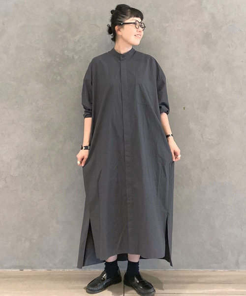 セール】タイプワッシャー シャツワンピース（ワンピース