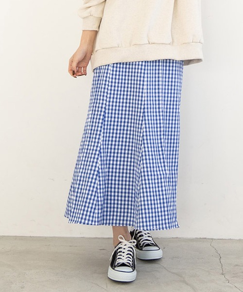 chocomee（チョコミー）の「ギンガムチェックマーメイドスカート