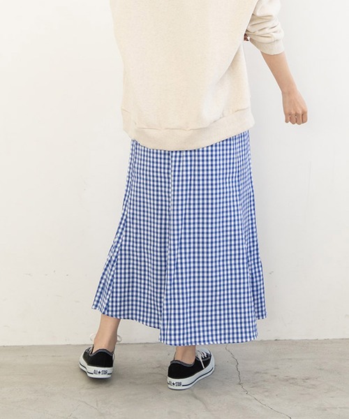 chocomee(チョコミー)の「ギンガムチェックマーメイドスカート/ gingham check mermaid skirt(スカート・レディース・ブルー/ブラック・FREE)」の6枚目の写真