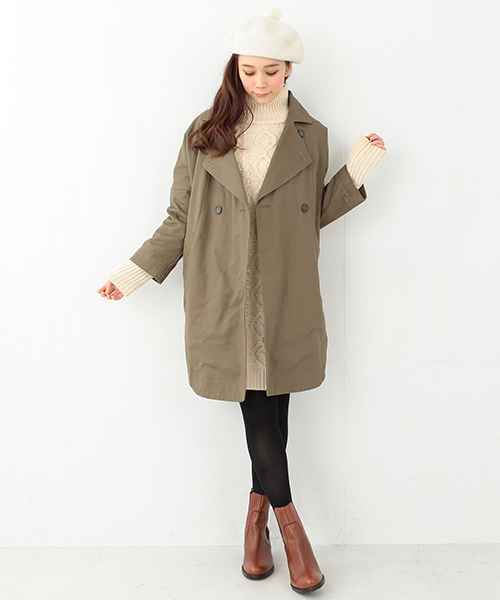 CAROLINA GLASER（カロリナ グレイサー）の「CAROLINA GLASER / ボアニット ワンピース（ワンピース・レディース・クリーム/ネイビー・ONE SIZE）」の7枚目の写真