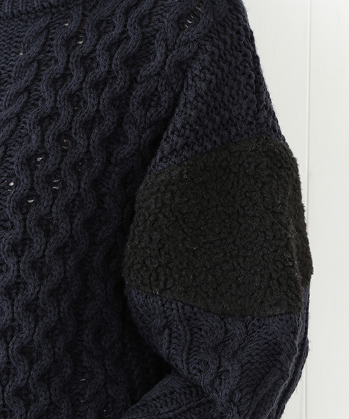 CAROLINA GLASER（カロリナ グレイサー）の「CAROLINA GLASER / ボアニット ワンピース（ワンピース・レディース・クリーム/ネイビー・ONE SIZE）」の16枚目の写真