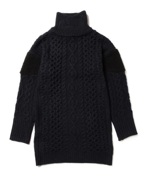 CAROLINA GLASER（カロリナ グレイサー）の「CAROLINA GLASER / ボアニット ワンピース（ワンピース・レディース・クリーム/ネイビー・ONE SIZE）」の20枚目の写真