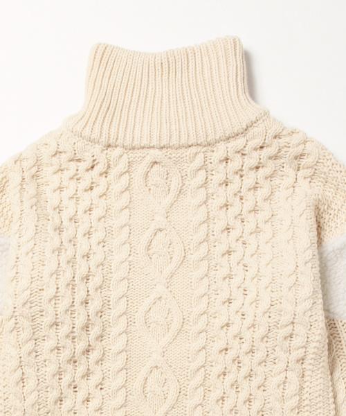 CAROLINA GLASER（カロリナ グレイサー）の「CAROLINA GLASER / ボアニット ワンピース（ワンピース・レディース・クリーム/ネイビー・ONE SIZE）」の21枚目の写真