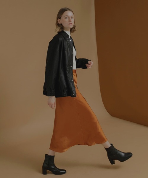 SENSE OF PLACE by URBAN RESEARCH（センスオブプレイスバイアーバンリサーチ）の「レザーライクルーズジャケット（ライダースジャケット・レディース・ブラック/ブラウン・ONE）」の19枚目の写真