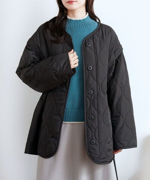 RETRO GIRL(レトロガール)の「2wayキルティングJK(その他アウター・レディース・ブラック/ホワイト系その他/ナチュラル/グリーン・FREE)」の3枚目の写真