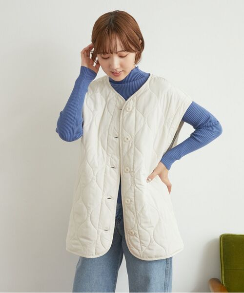 RETRO GIRL(レトロガール)の「2wayキルティングJK(その他アウター・レディース・ブラック/ホワイト系その他/ナチュラル/グリーン・FREE)」の8枚目の写真