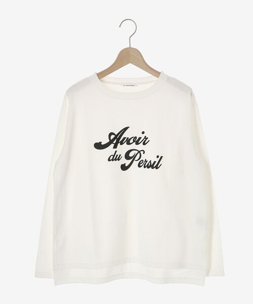 le.coeur blanc（ルクールブラン）の「フレンチフレーズロンTEE（Tシャツ/カットソー・レディース・オフホワイト/ダークグレー・38）」の8枚目の写真
