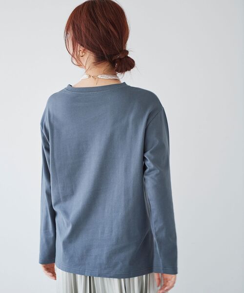 le.coeur blanc（ルクールブラン）の「フレンチフレーズロンTEE（Tシャツ/カットソー・レディース・オフホワイト/ダークグレー・38）」の17枚目の写真