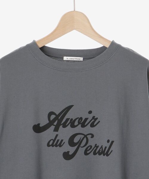 le.coeur blanc（ルクールブラン）の「フレンチフレーズロンTEE（Tシャツ/カットソー・レディース・オフホワイト/ダークグレー・38）」の22枚目の写真