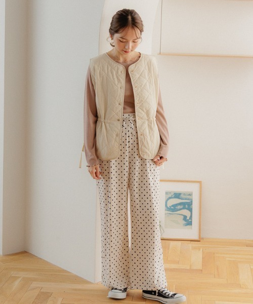 flower（フラワー）の「キルティングリボンベスト2（ベスト・レディース・アイボリー・FREE）」の8枚目の写真