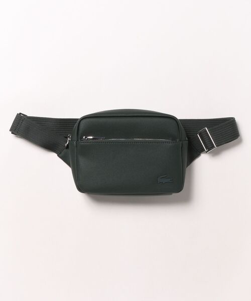 LACOSTE ブラック ボディバッグ　レザー　ブラック　ショルダーバック LACOSTE（ラコステ）の「《LACOSTE》REPORTER BAG / MENS CLASSIC